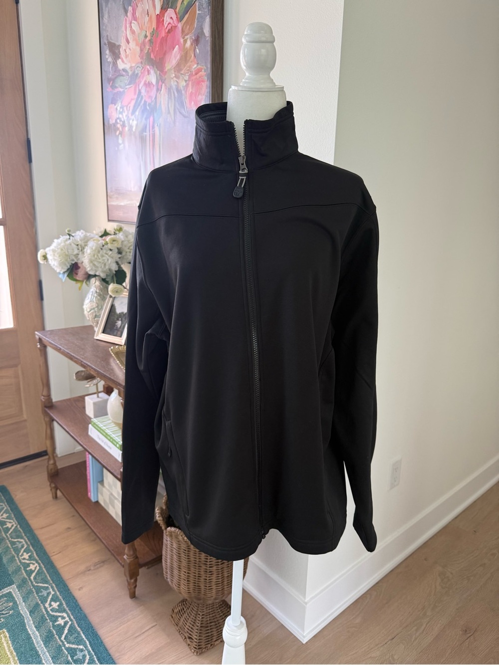 Black Full-Zip Jacket - Classic Lightweight Layer